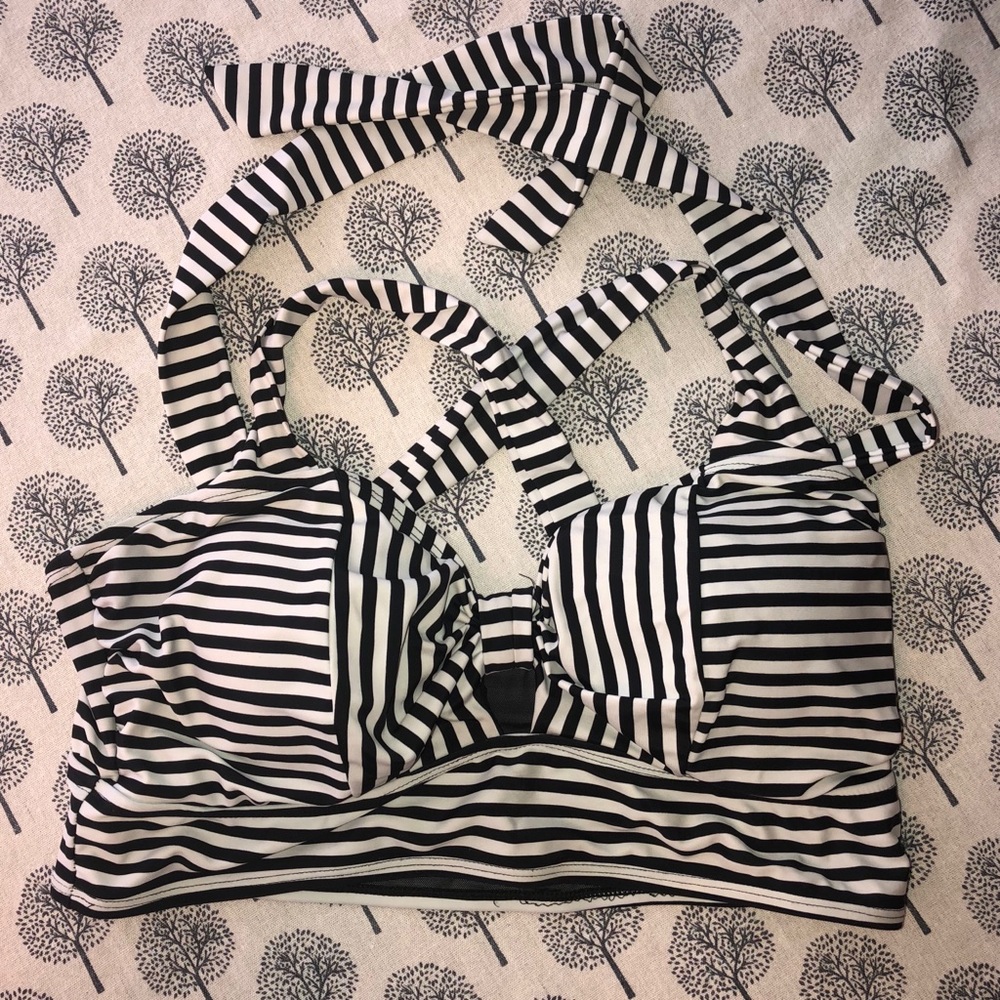 Torrid Keyhole Striped Bikini Top